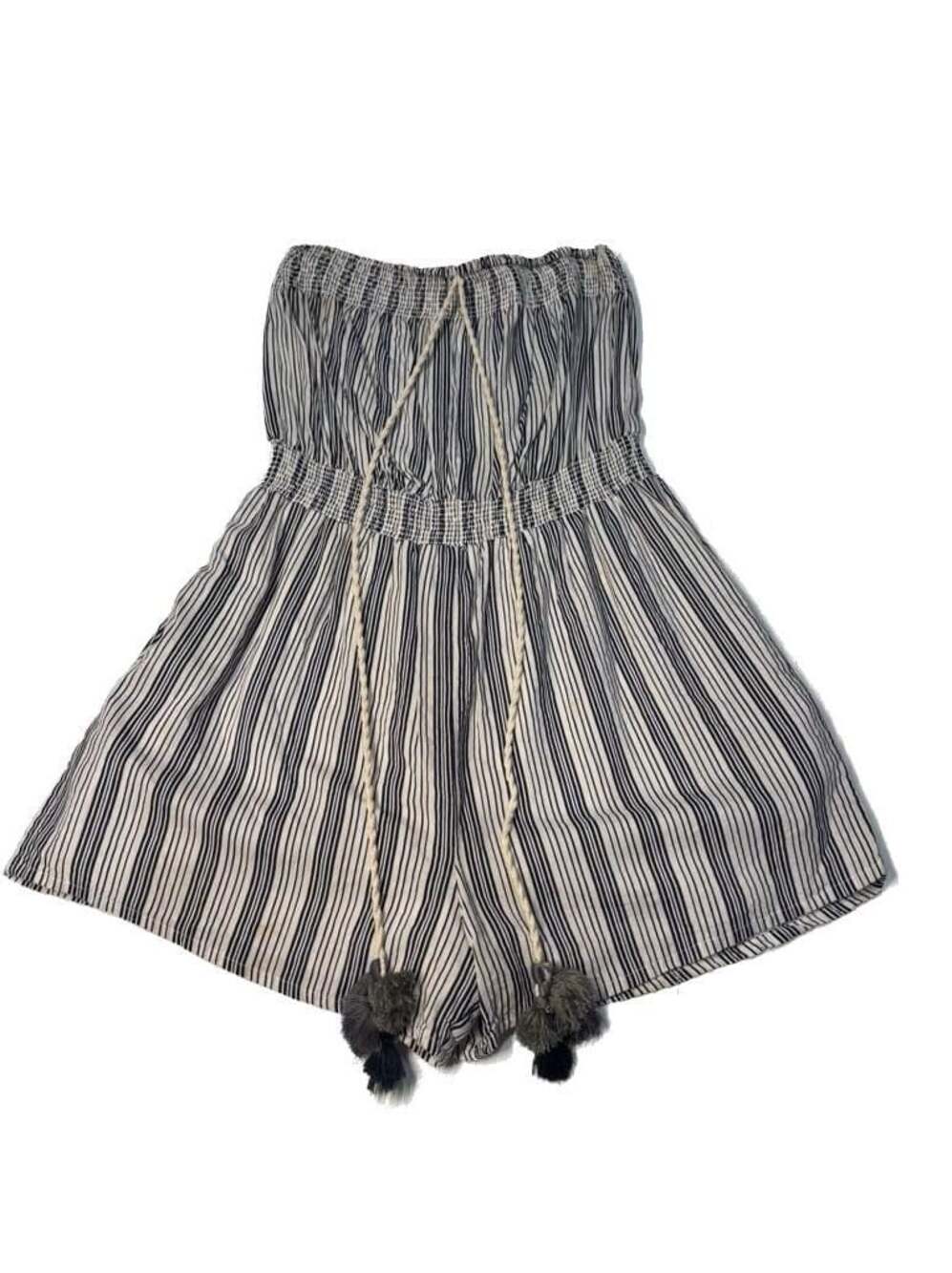 Poof New York Striped Strapless Romper Size S